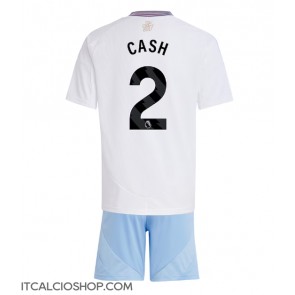 Aston Villa Matty Cash #2 Seconda Maglia Bambino 2024-25 Manica Corta (+ Pantaloni corti)